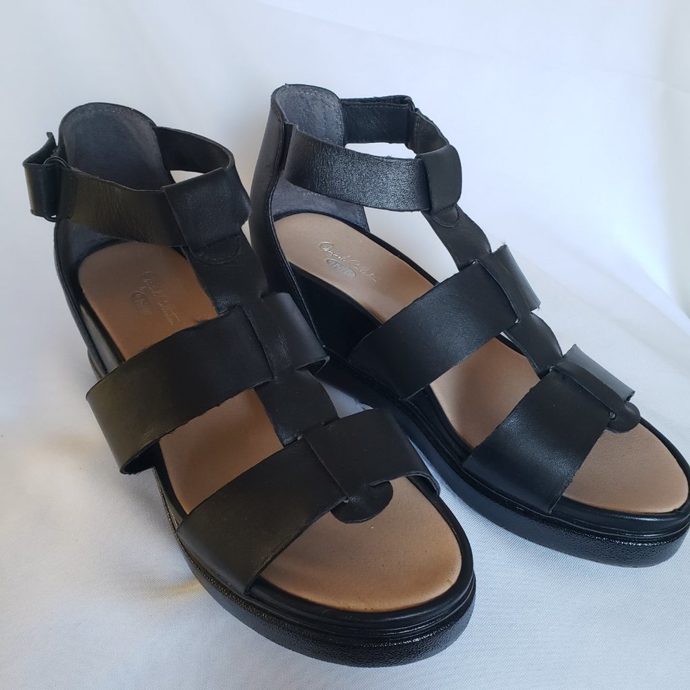Black Gladiator Wedge Platform Sandals - Sz 9 - Dr Scholl's - Picture 6 of 14